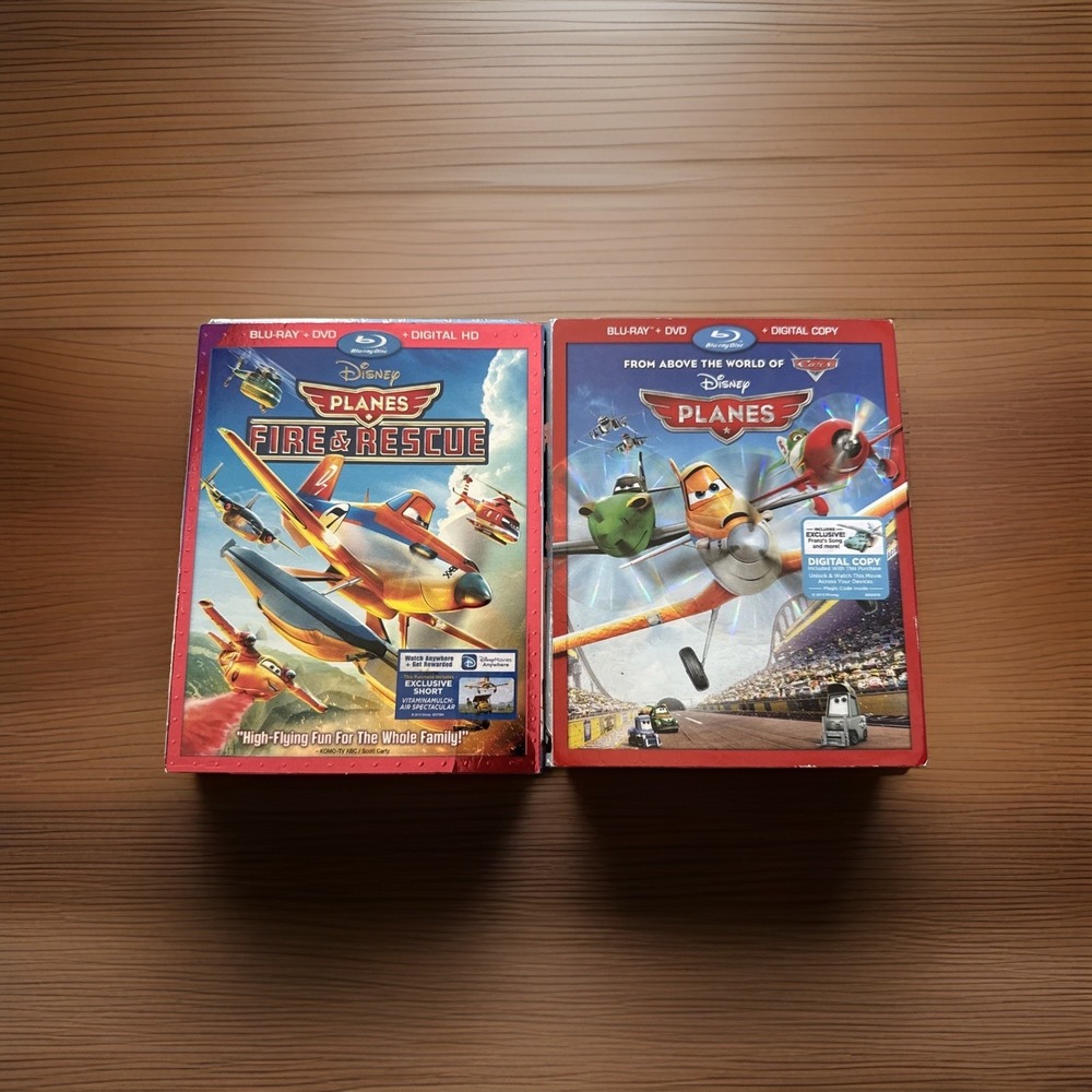 PLANES & PLANES FIRE & RESCUE (2 DVD/BLU RAY SET) WITH SLIPCOVERS (NEW)